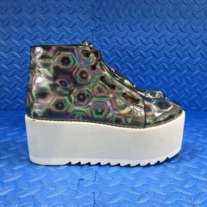 Lemon Drop Baletta Women Shoes Multicolor Lace Up Platform Ankle Boots